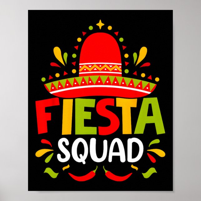 Cinco De Mayo Fiesta Squad Family Matching Group A Poster (Front)