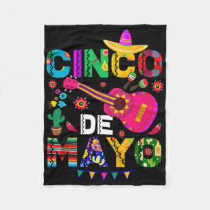 Cinco De Mayo Fiesta Squad Family Matching Men Wom Fleece Blanket