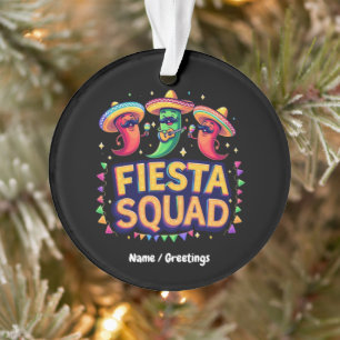 Cinco de Mayo Fiesta Squad Family Mexican Party  Ornament