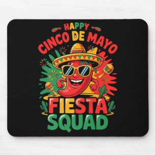 Cinco De Mayo Fiesta Squad Funny Mexican 5 De Mayo Mouse Pad