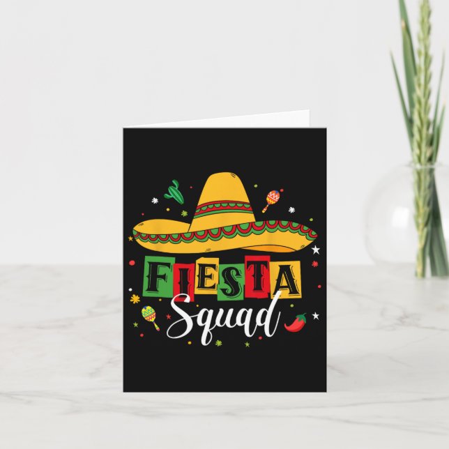 Cinco De Mayo Fiesta Squad Mexican Party Cinco De  Card (Front)