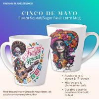 Cinco de Mayo Fiesta Squad Sugar Skull Latte Mug