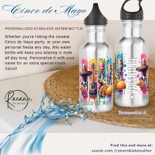 Cinco de Mayo Fiesta Stainless Steel Water Bottle
