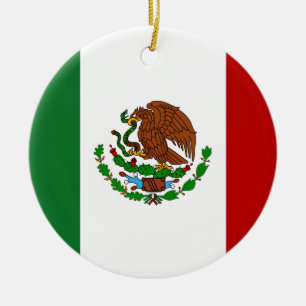 Cinco de Mayo Flag of Mexico Ceramic Tree Decoration