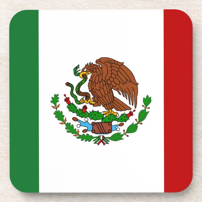 Cinco de Mayo Flag of Mexico Coaster (Front)