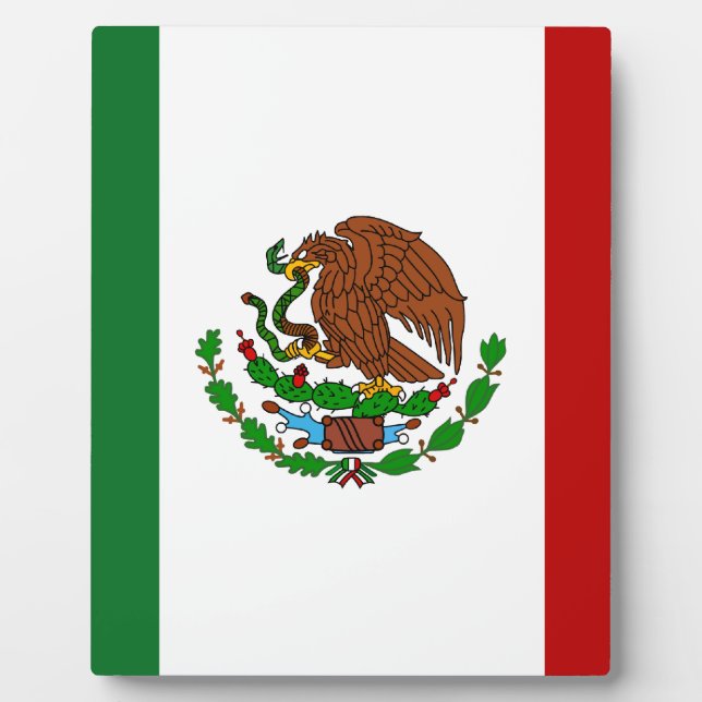 Cinco de Mayo Flag of Mexico Plaque (Front)