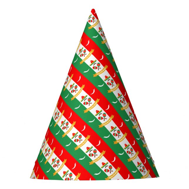 Cinco De Mayo flag Party Hat (Front)