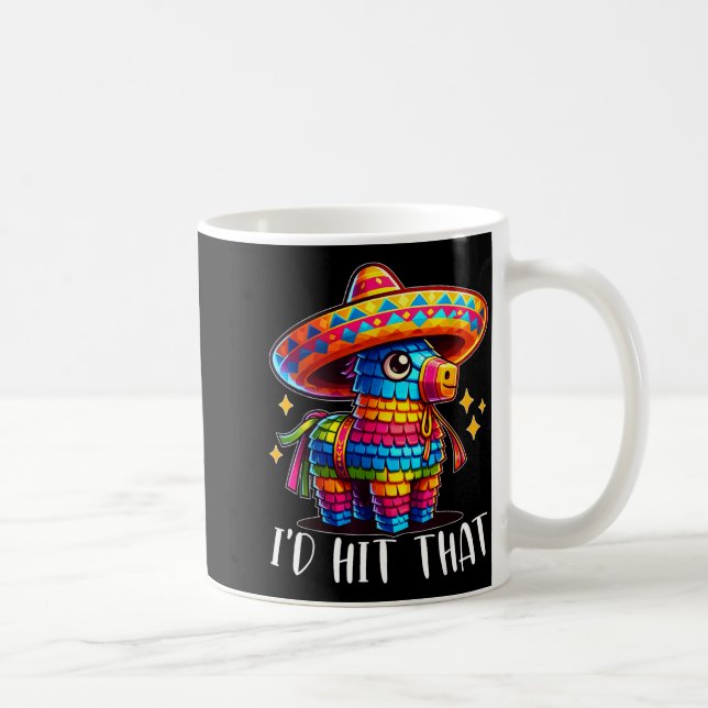 Cinco de mayo funny ideas hit that pinata men coffee mug (Right)