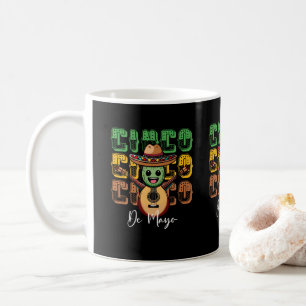 Cinco De Mayo Funny Mexican Cactus  Playing Guitar Coffee Mug