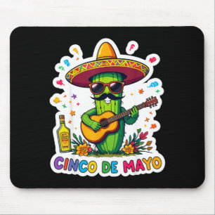 Cinco de mayo funny mexican cactus sunglassesCinco Mouse Pad