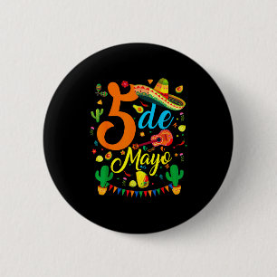 Cinco de mayo funny mexican fiesta party 5 de mayo 6 cm round badge
