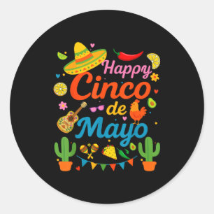 Cinco de mayo funny mexican fiesta party 5 de mayo classic round sticker