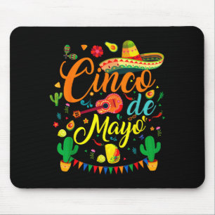 Cinco de mayo funny mexican fiesta party 5 de mayo mouse pad