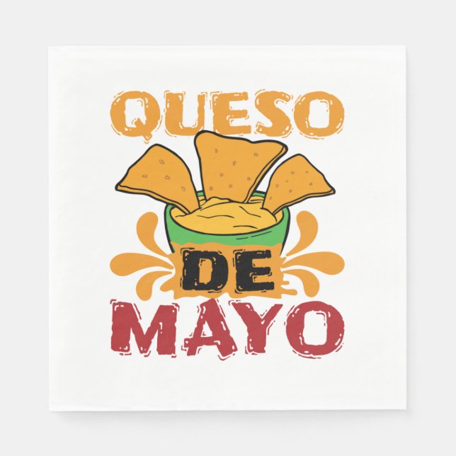 Cinco de Mayo Funny Queso Pun Napkin (Front)