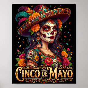 Cinco de mayo girl mexican fiesta 5 de mayo Cinco  Poster