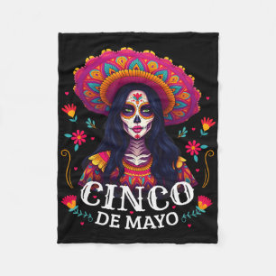Cinco De Mayo Girl Mexican Fiesta 5 De Mayo Party  Fleece Blanket