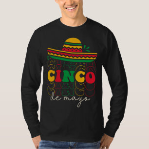 Cinco De Mayo Groovy Mexican Fiesta 5 De Mayo Somb T-Shirt