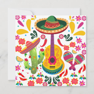 Cinco De Mayo Guitar Holiday Card