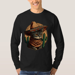 Cinco de Mayo Kitten With Sombrero Mexican Fiesta T-Shirt