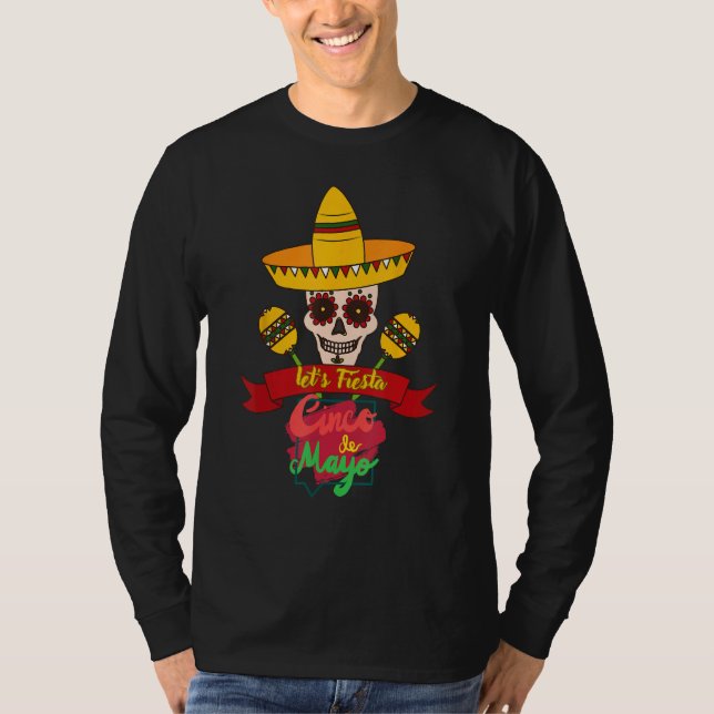 Cinco De Mayo Let s Fiesta Mexican Party Cinco De  T-Shirt (Front)