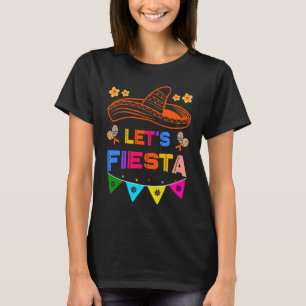 Cinco De Mayo Let's Fiesta Cactus Sombrero Hat  2 T-Shirt