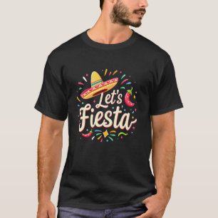 Cinco De Mayo Lets Fiesta Day of Dead Mexican Somb T-Shirt