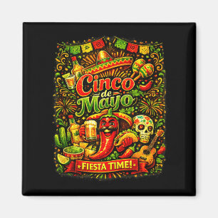 Cinco de mayo let's fiesta mexican party cinco deC Magnet