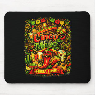 Cinco de mayo let's fiesta mexican party cinco deC Mouse Pad
