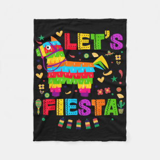 Cinco De Mayo Lets Fiesta Mexican Women Boys  Fleece Blanket