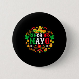 Cinco De Mayo Lets Fiesta Squad 5 De Mayo Mexican  6 Cm Round Badge