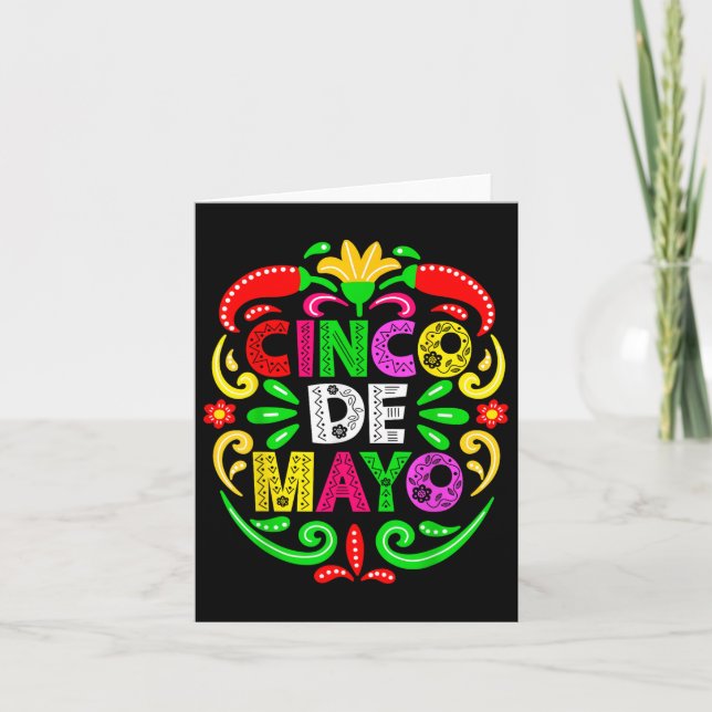 Cinco De Mayo Lets Fiesta Squad 5 De Mayo Mexican  Card (Front)