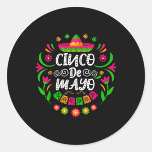 Cinco De Mayo Lets Fiesta Squad 5 De Mayo Mexican  Classic Round Sticker