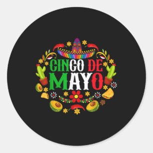 Cinco De Mayo Lets Fiesta Squad 5 De Mayo Mexican  Classic Round Sticker