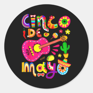 Cinco De Mayo Lets Fiesta Squad 5 De Mayo Mexican  Classic Round Sticker