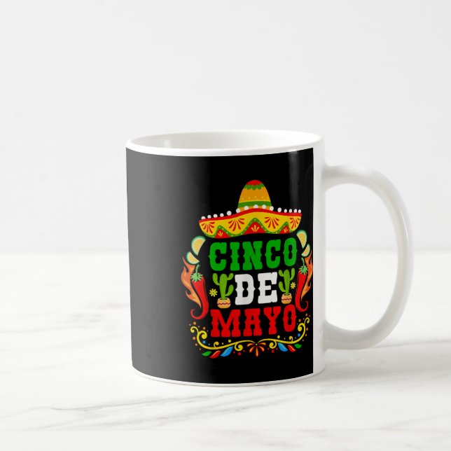 Cinco De Mayo Lets Fiesta Squad 5 De Mayo Mexican  Coffee Mug (Right)