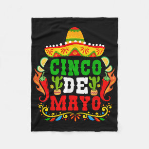 Cinco De Mayo Lets Fiesta Squad 5 De Mayo Mexican Fleece Blanket