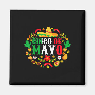 Cinco De Mayo Lets Fiesta Squad 5 De Mayo Mexican  Magnet
