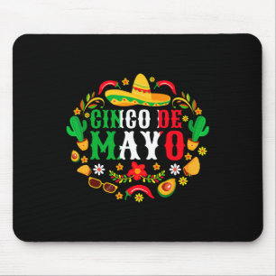 Cinco De Mayo Lets Fiesta Squad 5 De Mayo Mexican  Mouse Pad