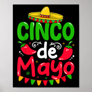 Cinco De Mayo Lets Fiesta Squad 5 De Mayo Mexican  Poster