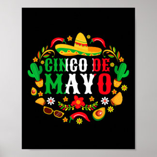 Cinco De Mayo Lets Fiesta Squad 5 De Mayo Mexican  Poster