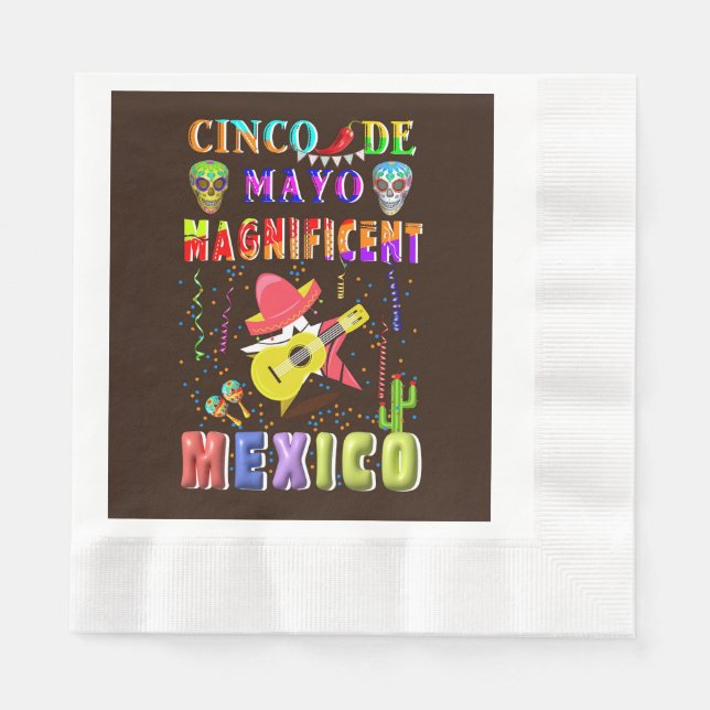 Cinco de Mayo Magnificent Mexico Napkin (Front)
