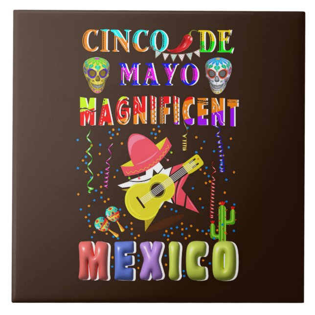 Cinco de Mayo Magnificent Mexico Tile (Front)