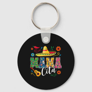 Cinco De Mayo Mamacita Flower Mama Cita Mexican Key Ring