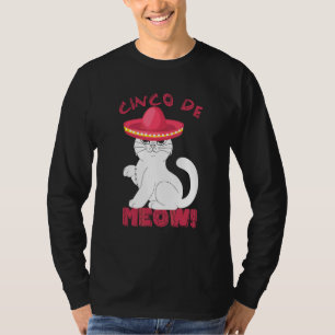 Cinco De Mayo Meow Cat Boys Kids Women Men Mexican T-Shirt