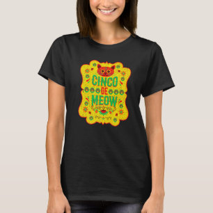 Cinco De Mayo Meow Cat Boys Women Men Mexican Fies T-Shirt