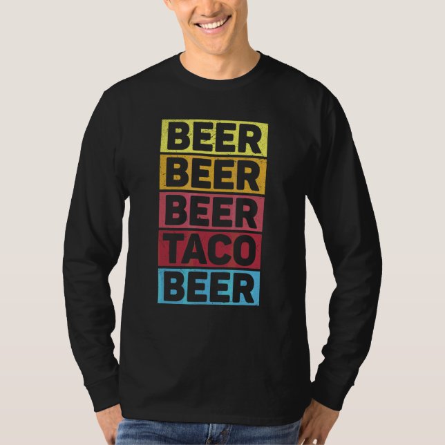 Cinco De Mayo Mexican Beer Taco Beer T-Shirt (Front)