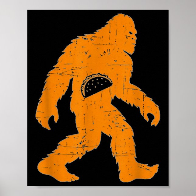 Cinco De Mayo Mexican Bigfoot Taco El Squatcho Fun Poster (Front)