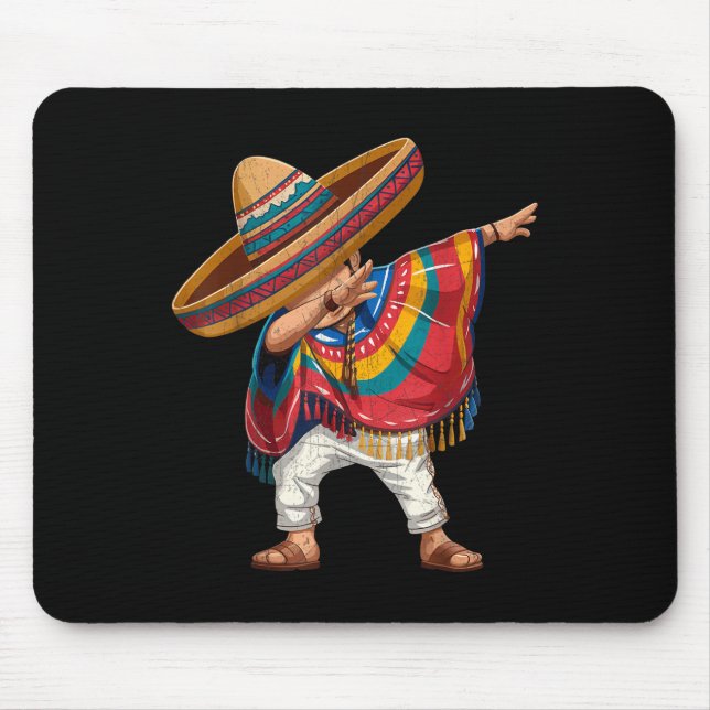 Cinco De Mayo Mexican Boy Dabbing  Mouse Pad (Front)