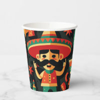 Cinco de Mayo. Mexican bright cartoon pattern
