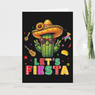 Cinco De Mayo Mexican Cactus Funny Lets Fiesta Par Card